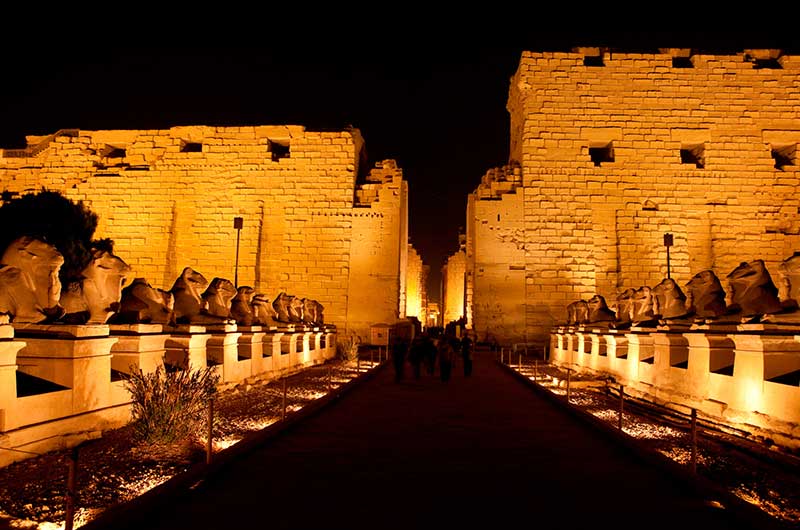 Sound and Light Show at Karnak Temple in Luxor