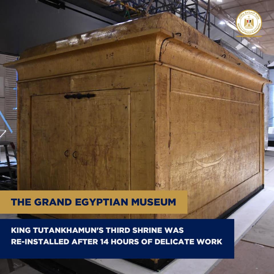 Completion of the re-installation of King Tutankhamun
