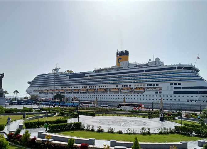 Port Said Port receives the giant cruise ship COSTA PACIFICA
